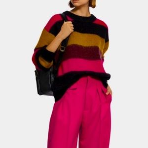 A.L.C. Waverly Color-Block Striped Oversized Sweater